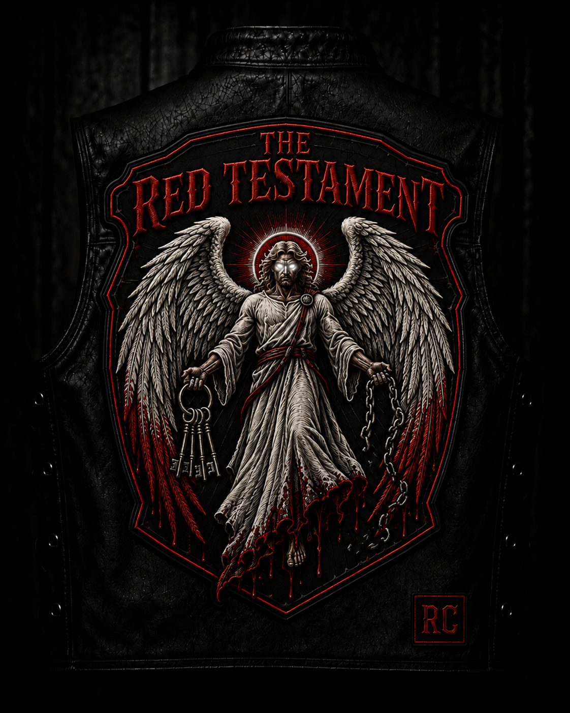 The Red Testament vest emblem
